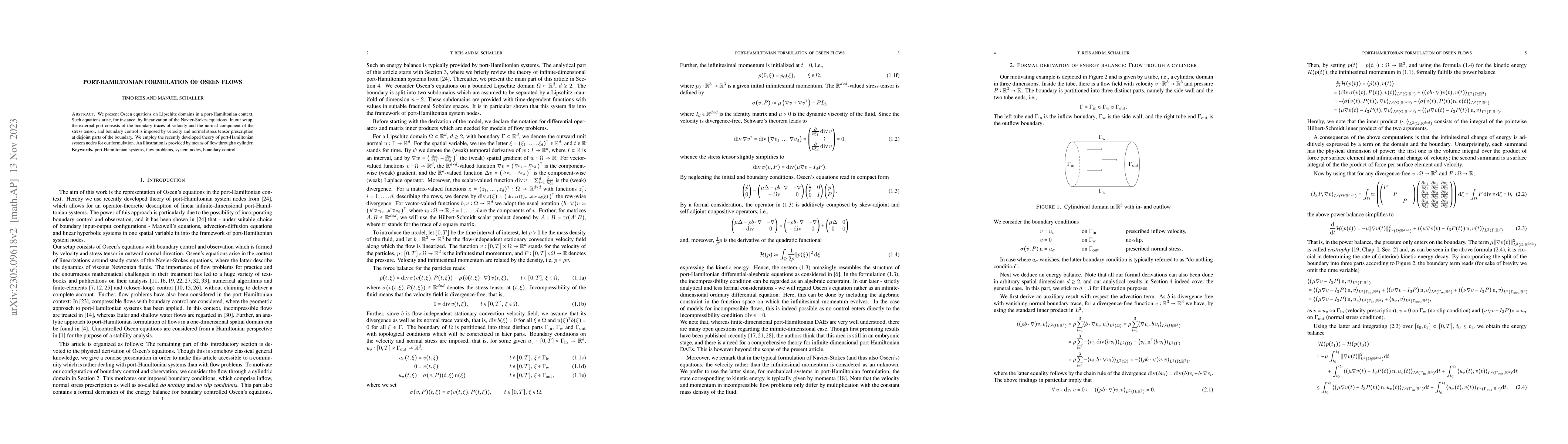 Thumbnail for Port-Hamiltonian formulation of Oseen flows