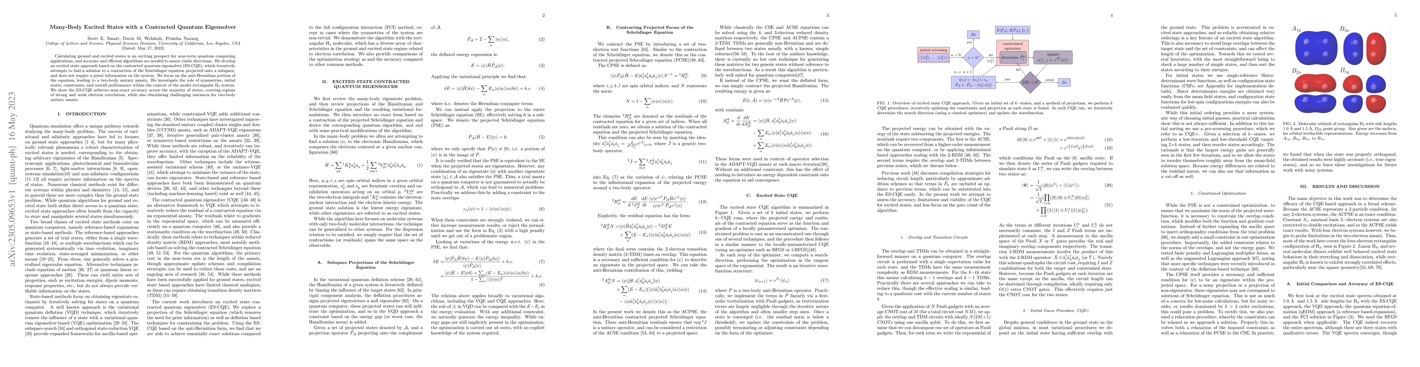 Thumbnail for Many-Body Excited States with a Contracted Quantum Eigensolver