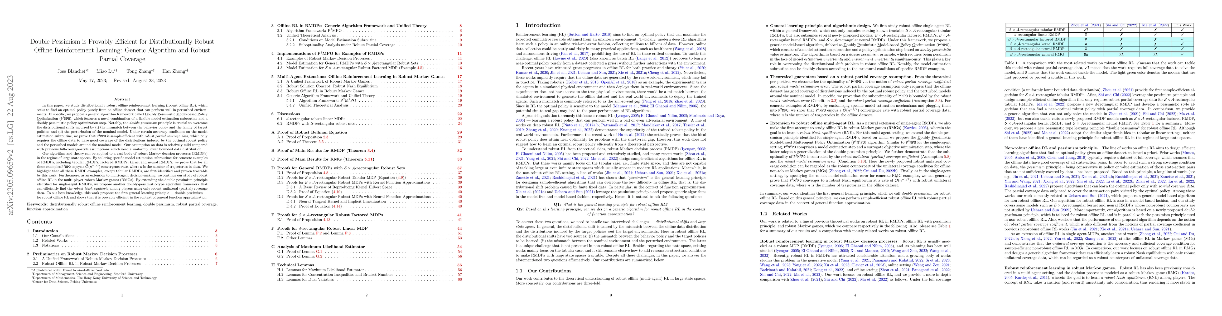 Thumbnail for Double Pessimism is Provably Efficient for Distributionally Robust
  Offline Reinforcement Learning: Generic Algorithm and Robust Partial Coverage