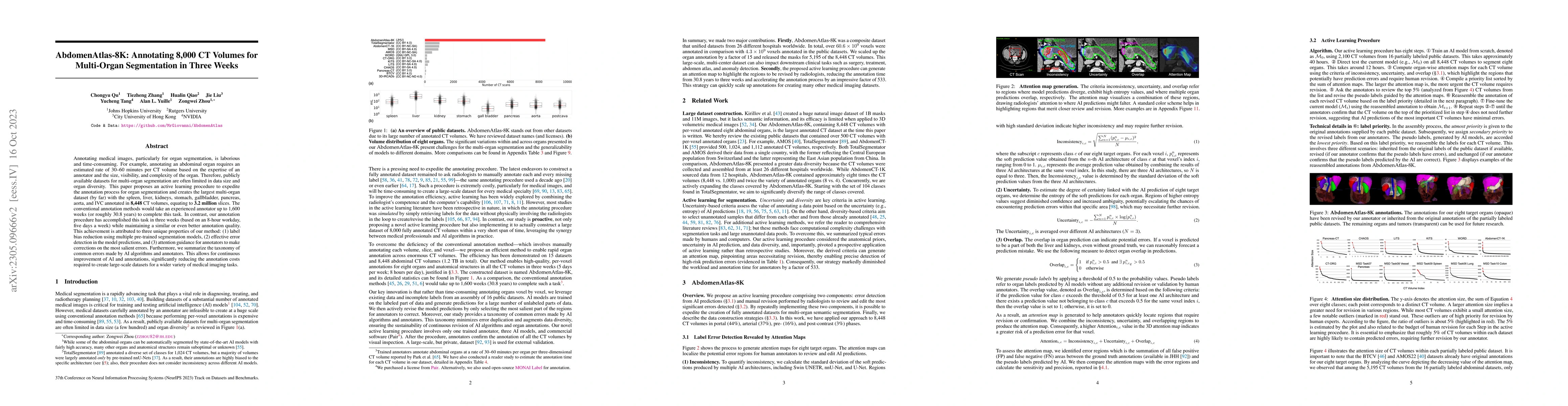 Thumbnail for AbdomenAtlas-8K: Annotating 8,000 CT Volumes for Multi-Organ
  Segmentation in Three Weeks