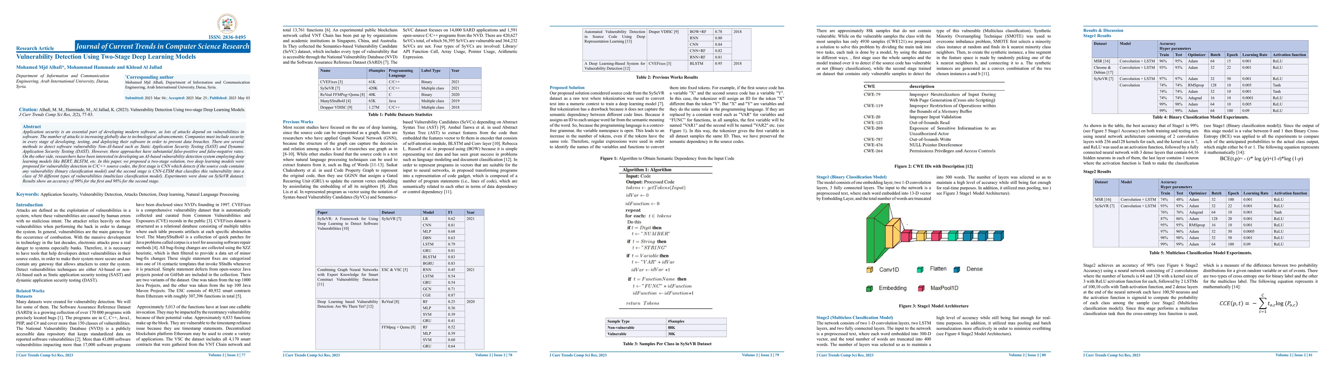 Thumbnail for Vulnerability Detection Using Two-Stage Deep Learning Models