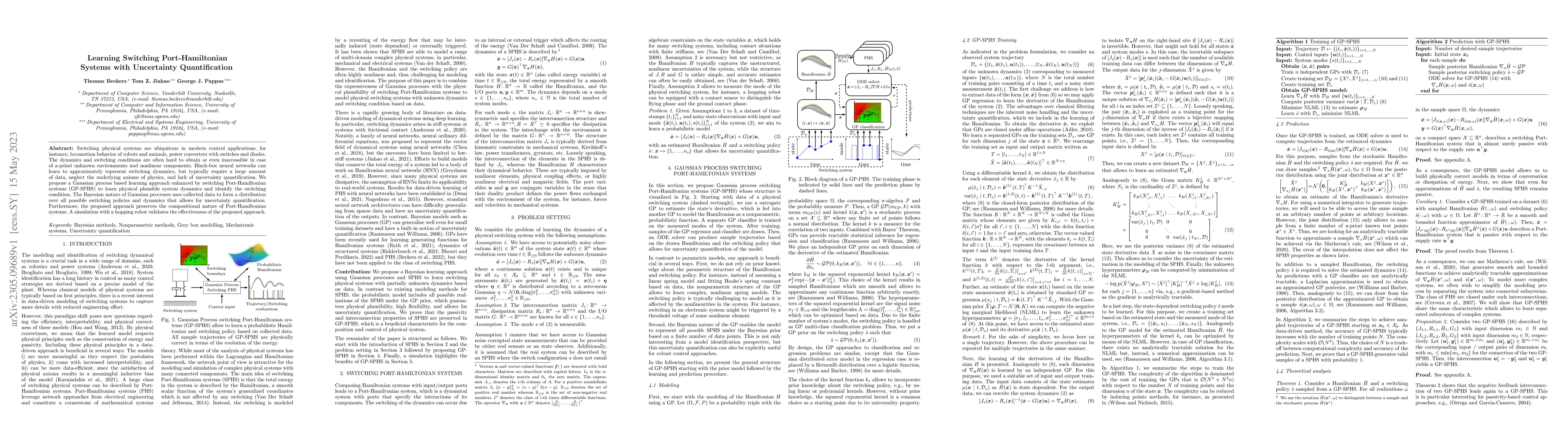 Thumbnail for Learning Switching Port-Hamiltonian Systems with Uncertainty
  Quantification