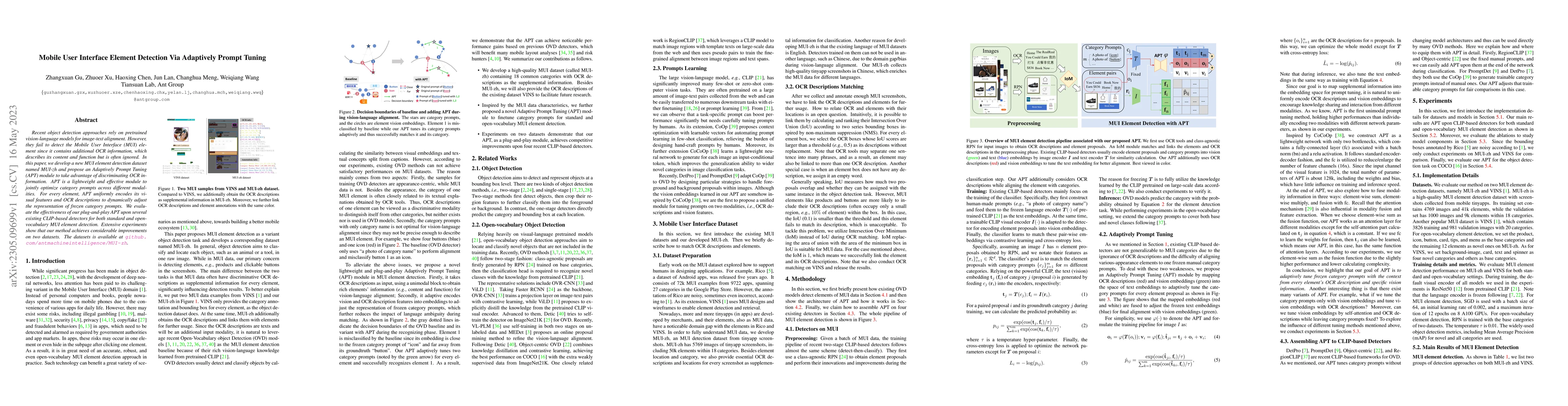 Thumbnail for Mobile User Interface Element Detection Via Adaptively Prompt Tuning