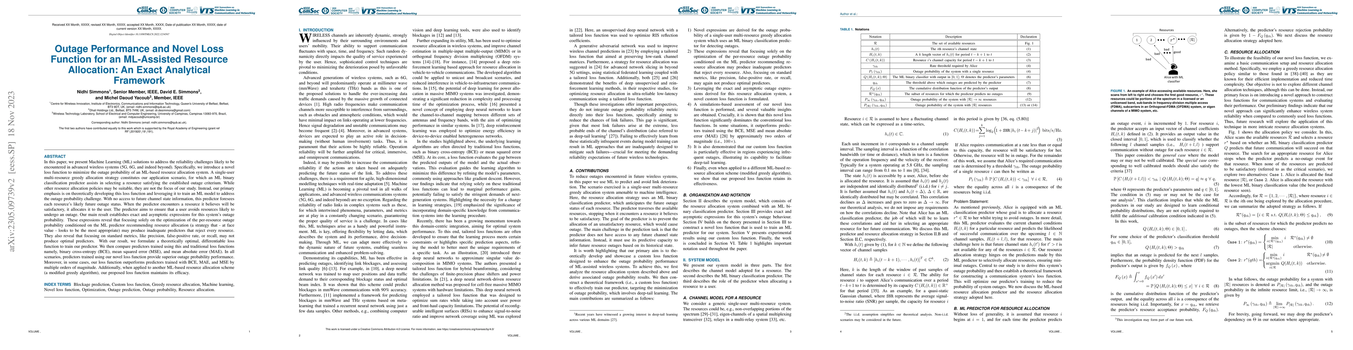 Thumbnail for Outage Performance and Novel Loss Function for an ML-Assisted Resource
  Allocation: An Exact Analytical Framework