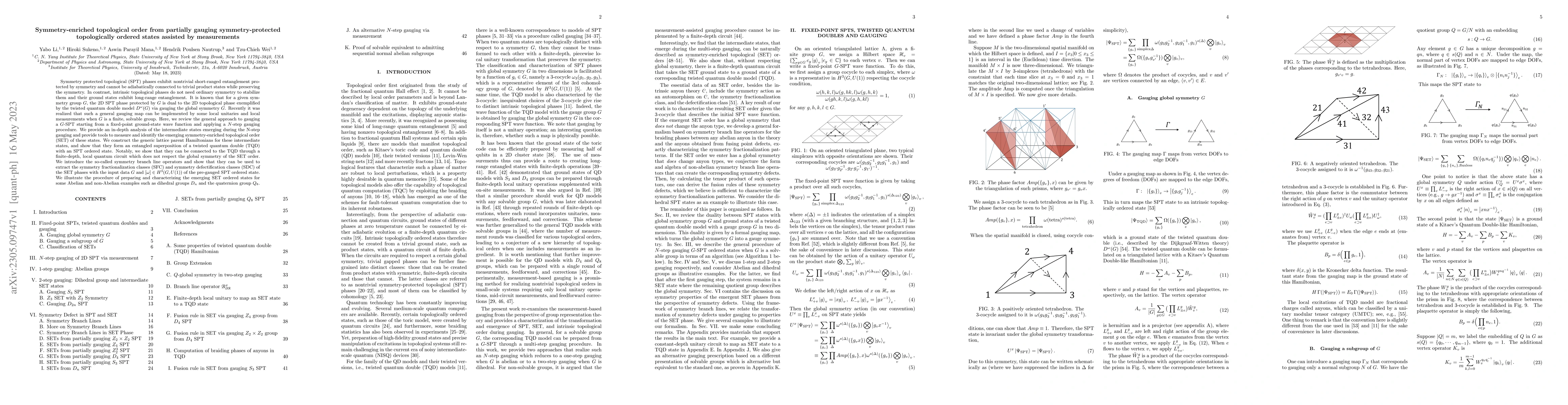 Thumbnail for Symmetry-enriched topological order from partially gauging
  symmetry-protected topologically ordered states assisted by measurements