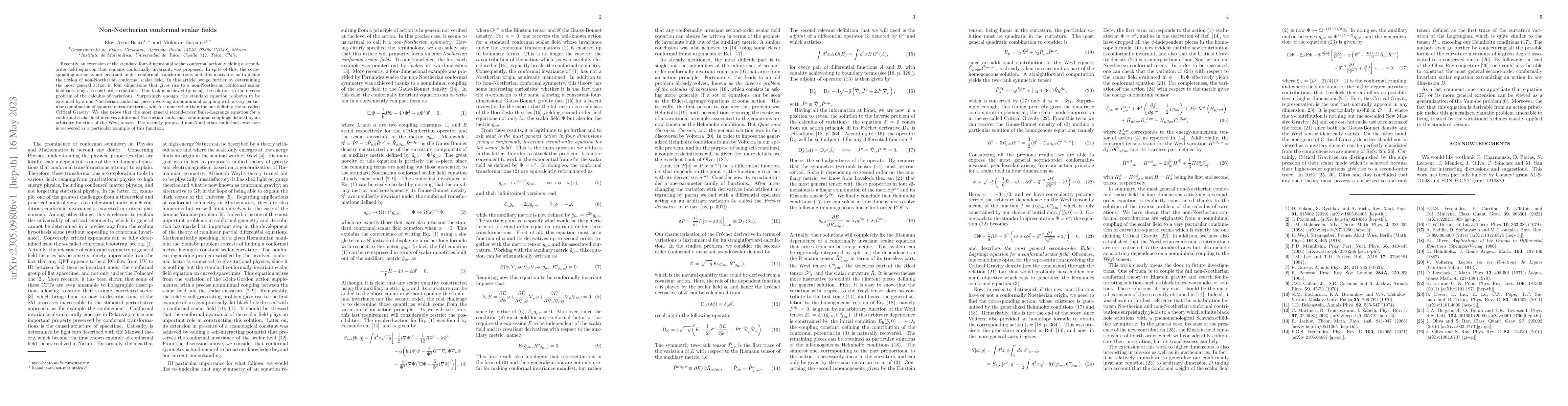Thumbnail for Non-Noetherian conformal scalar fields