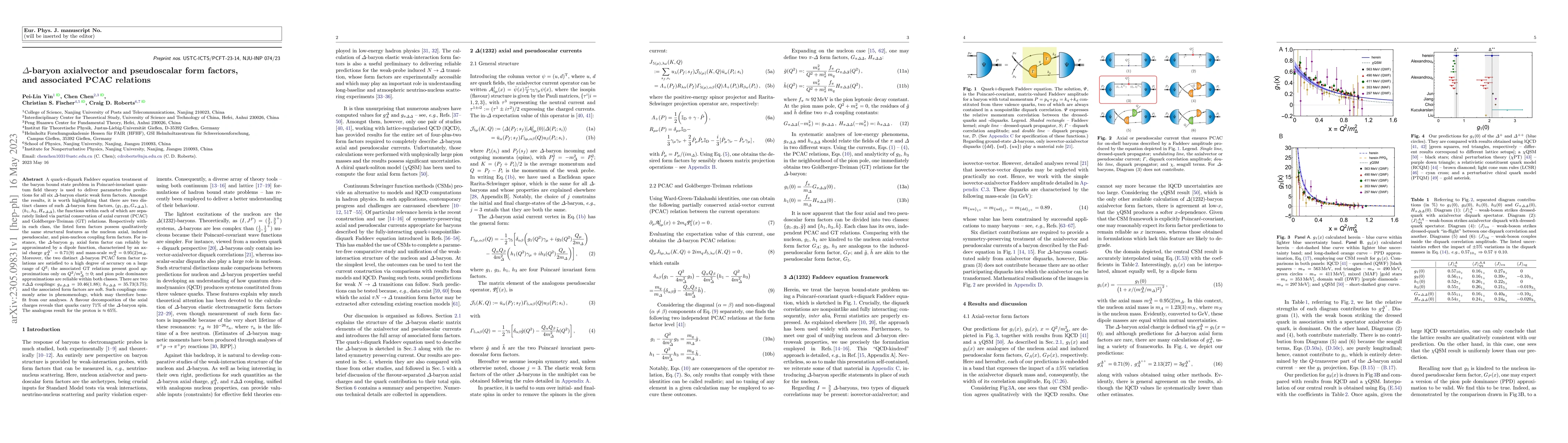 Thumbnail for $\Delta$-baryon axialvector and pseudoscalar form factors, and
  associated PCAC relations