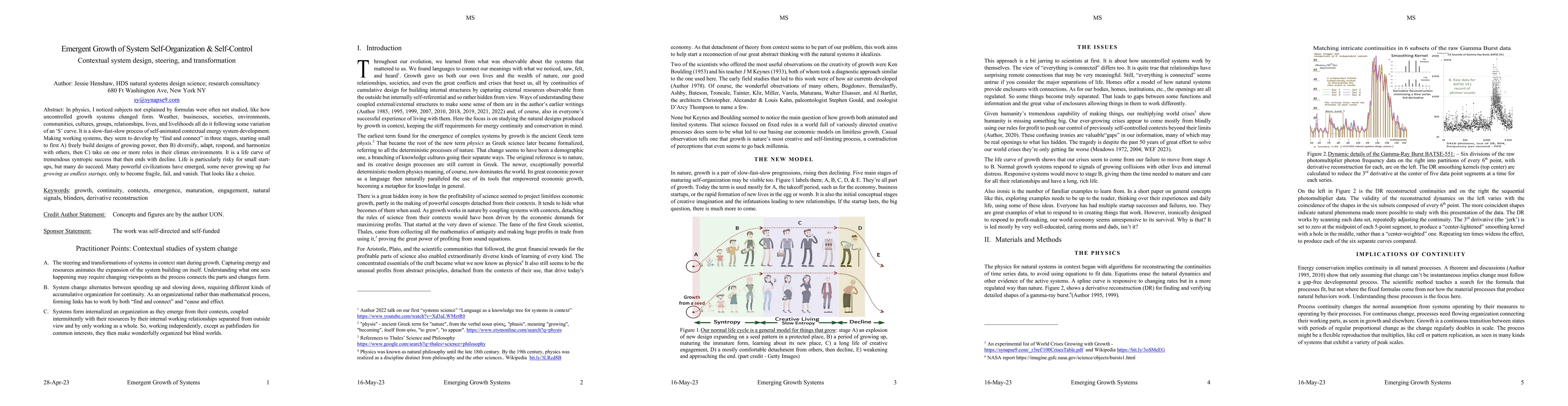 Thumbnail for Emergent Growth of System Self-Organization & Self-Control