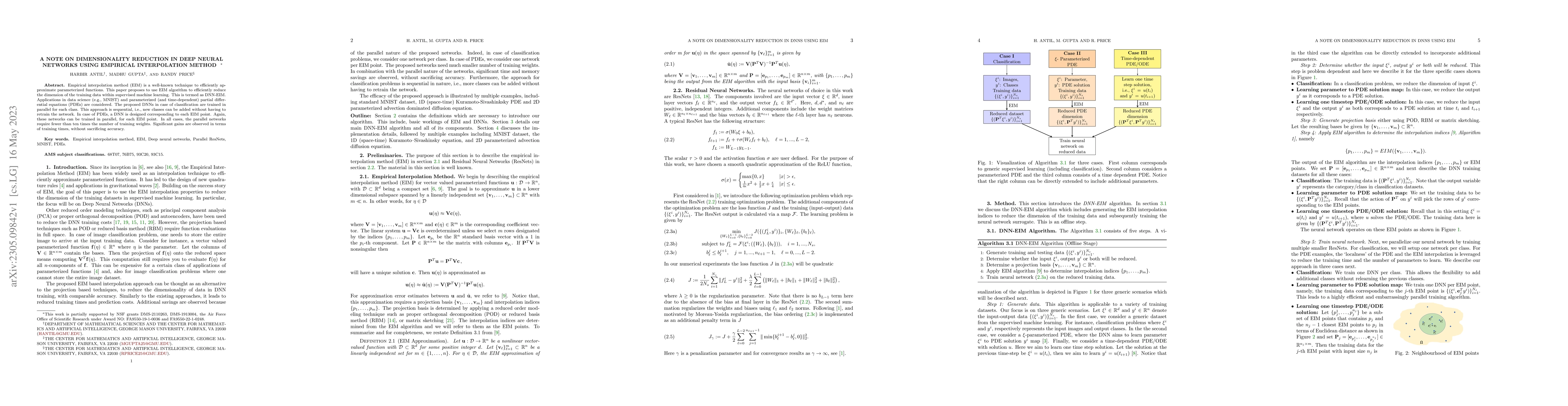 Thumbnail for A Note on Dimensionality Reduction in Deep Neural Networks using
  Empirical Interpolation Method