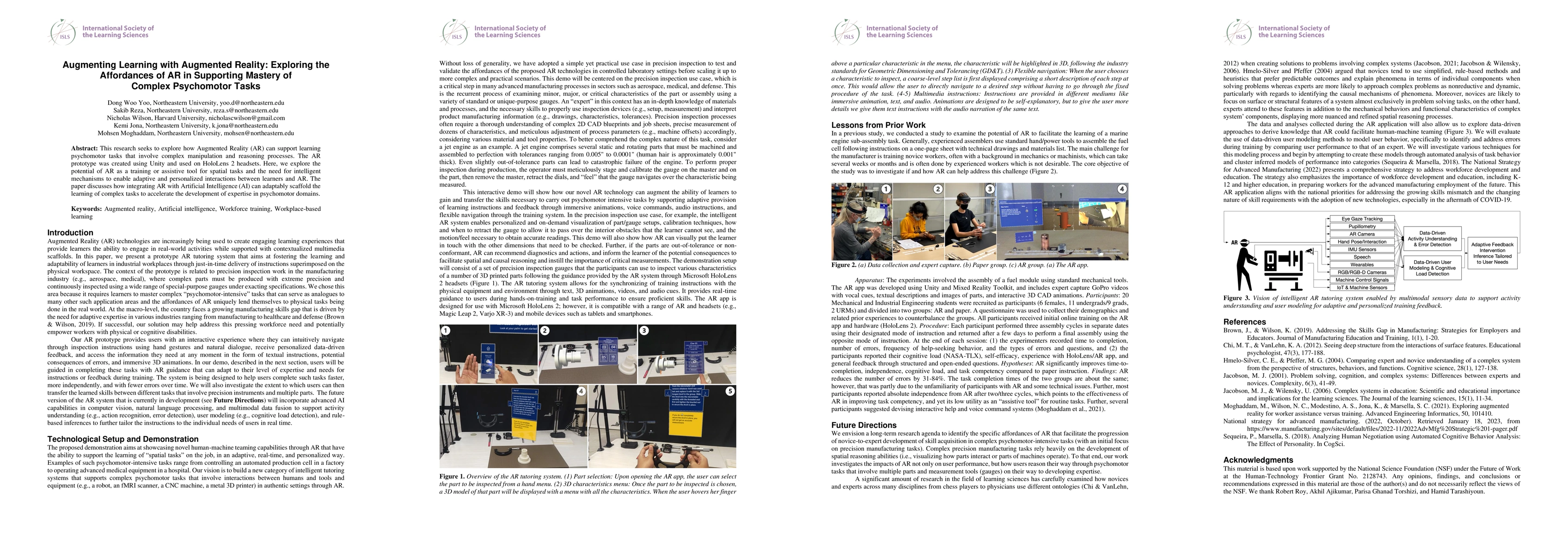 Thumbnail for Augmenting Learning with Augmented Reality: Exploring the Affordances of
  AR in Supporting Mastery of Complex Psychomotor Tasks