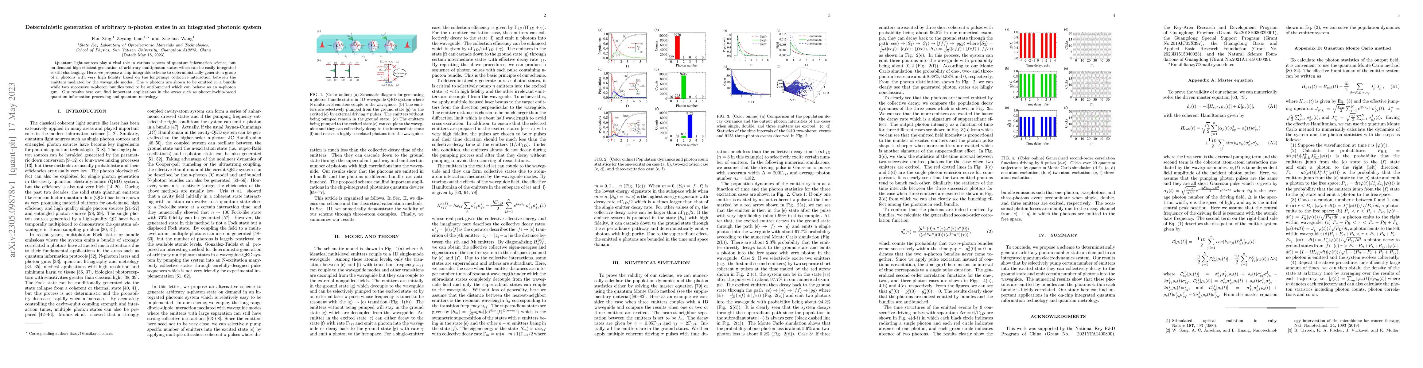 Thumbnail for Deterministic generation of arbitrary n-photon states in an integrated
  photonic system