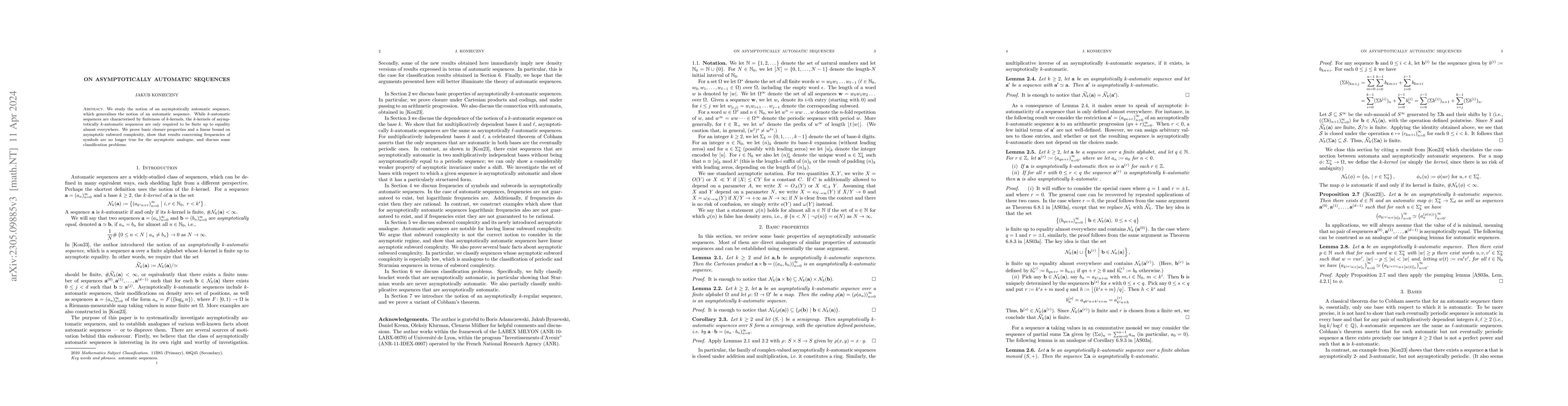 Thumbnail for On asymptotically automatic sequences