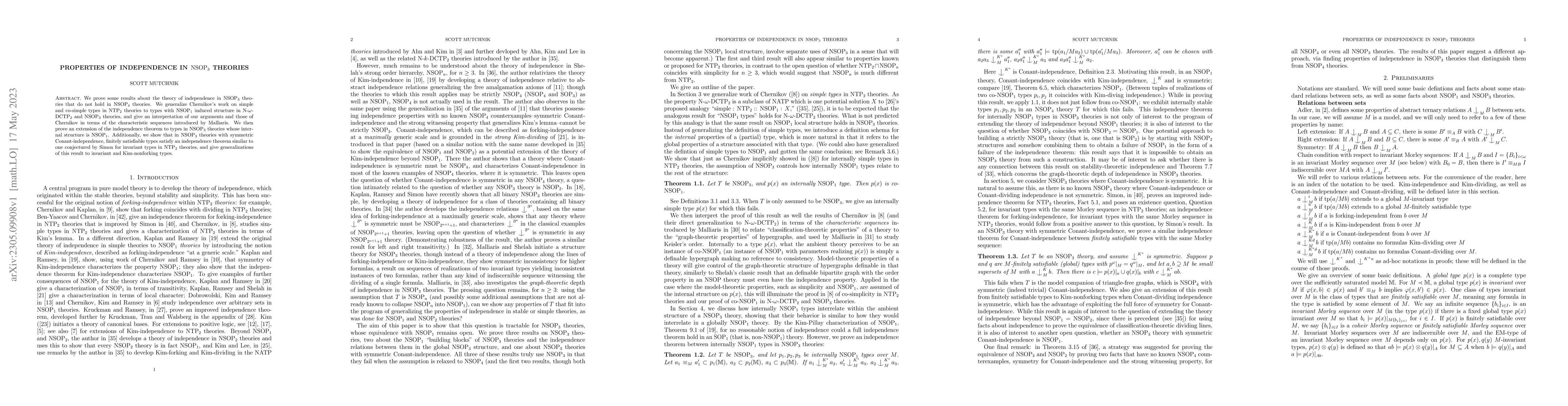 Thumbnail for Properties of independence in $\mathrm{NSOP}_3$ theories