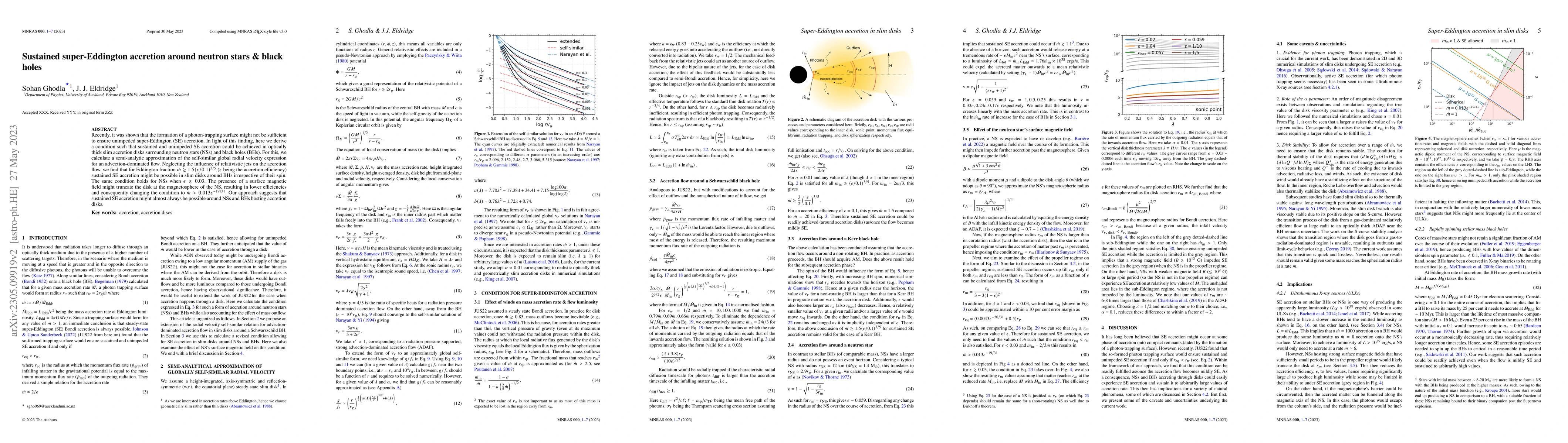 Thumbnail for Sustained super-Eddington accretion around neutron stars & black holes