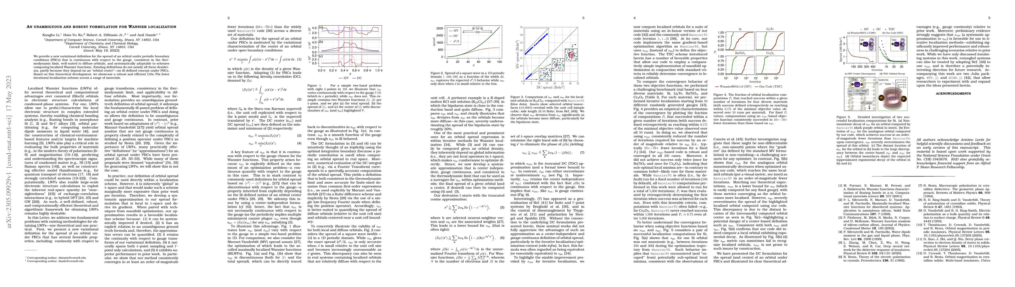 Thumbnail for An unambiguous and robust formulation for Wannier localization
