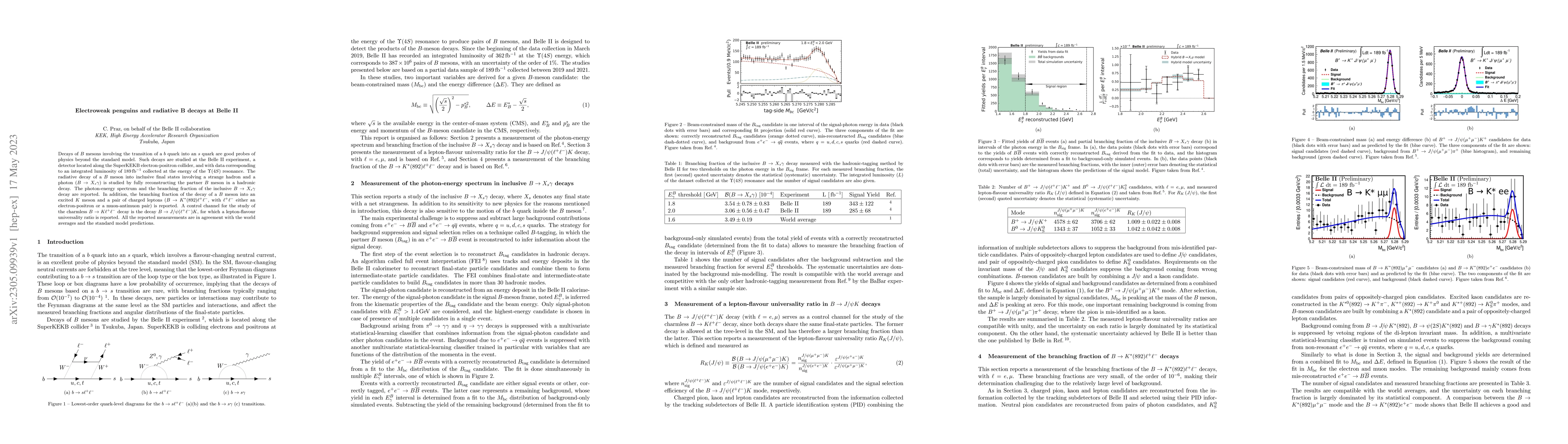 Thumbnail for Electroweak penguins and radiative B decays at Belle II