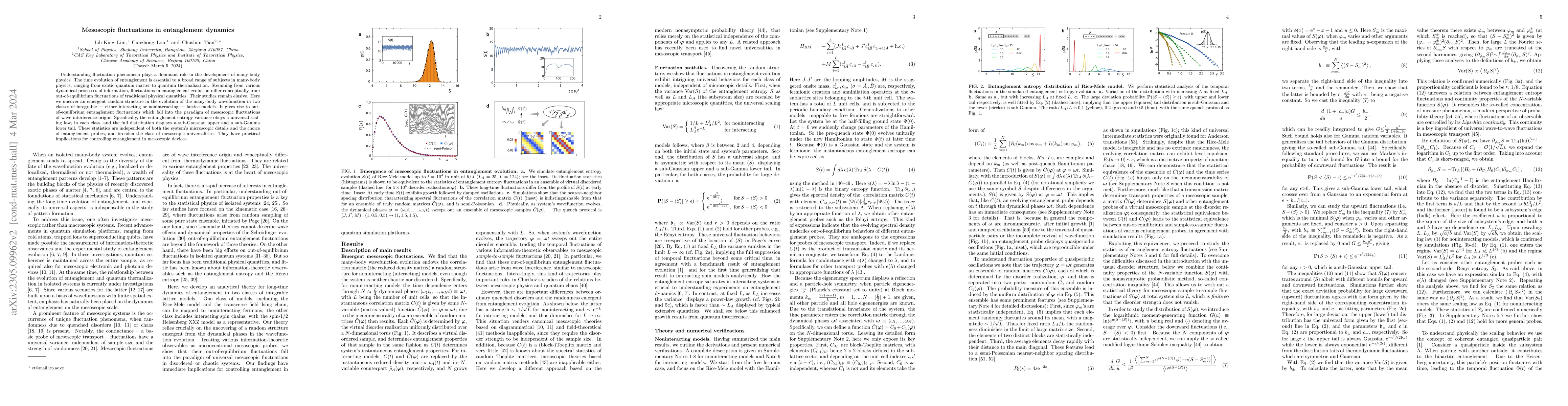 Thumbnail for Mesoscopic fluctuations in entanglement dynamics
