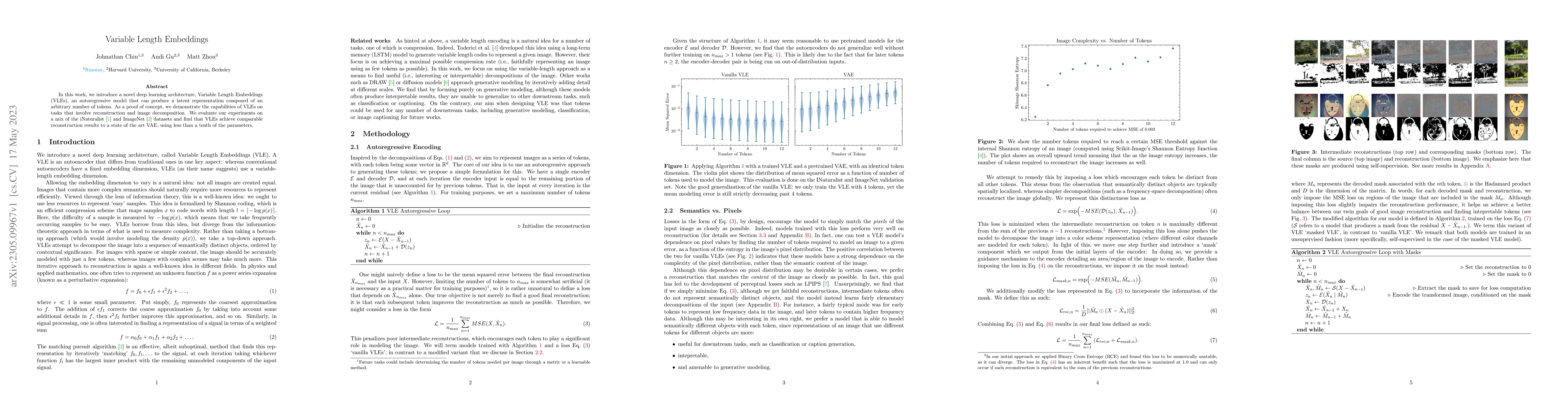 Thumbnail for Variable Length Embeddings
