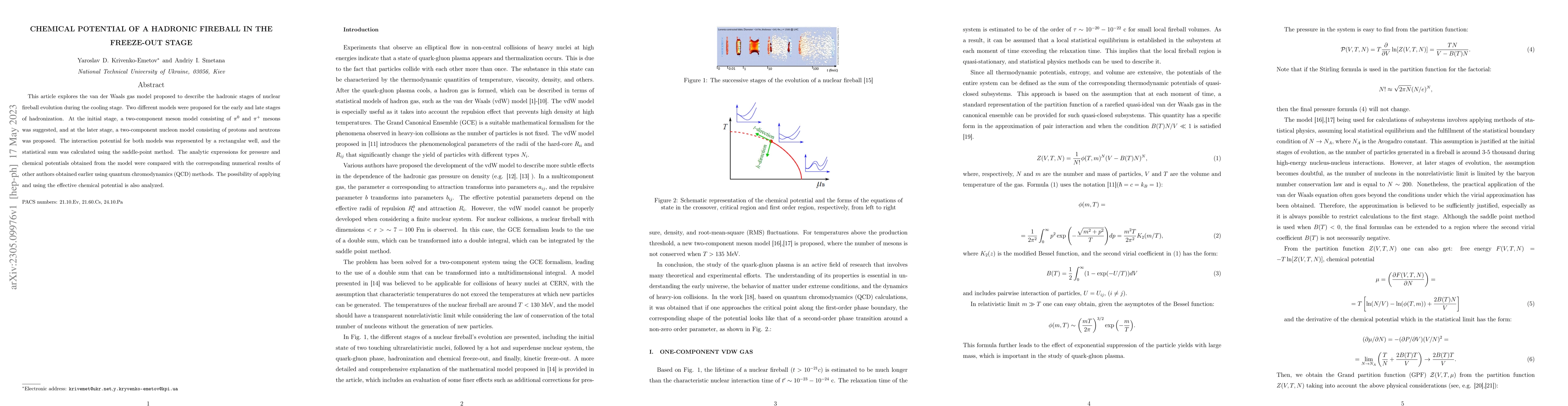 Thumbnail for Chemical potential of a hadronic fireball in the freeze-out stage