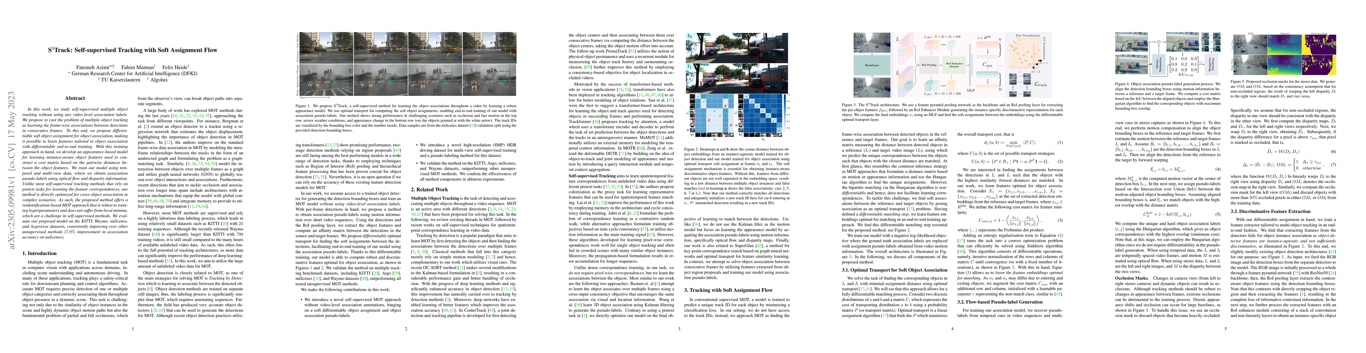 Thumbnail for S$^3$Track: Self-supervised Tracking with Soft Assignment Flow