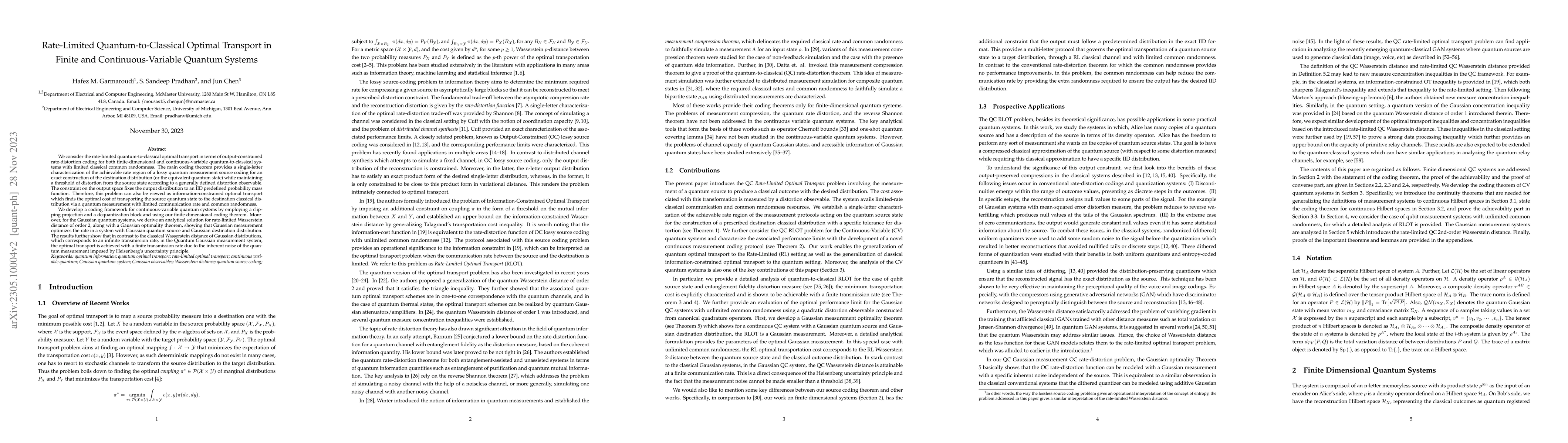 Thumbnail for Rate-Limited Quantum-to-Classical Optimal Transport in Finite and
  Continuous-Variable Quantum Systems