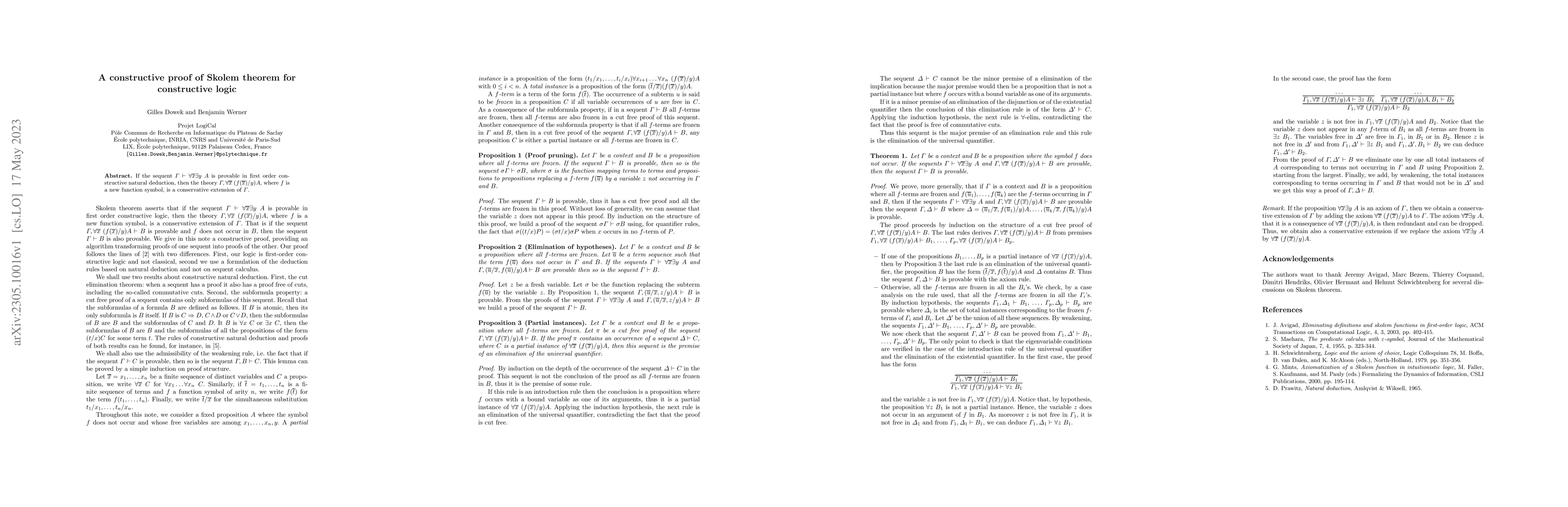 Thumbnail for A constructive proof of Skolem theorem for constructive logic