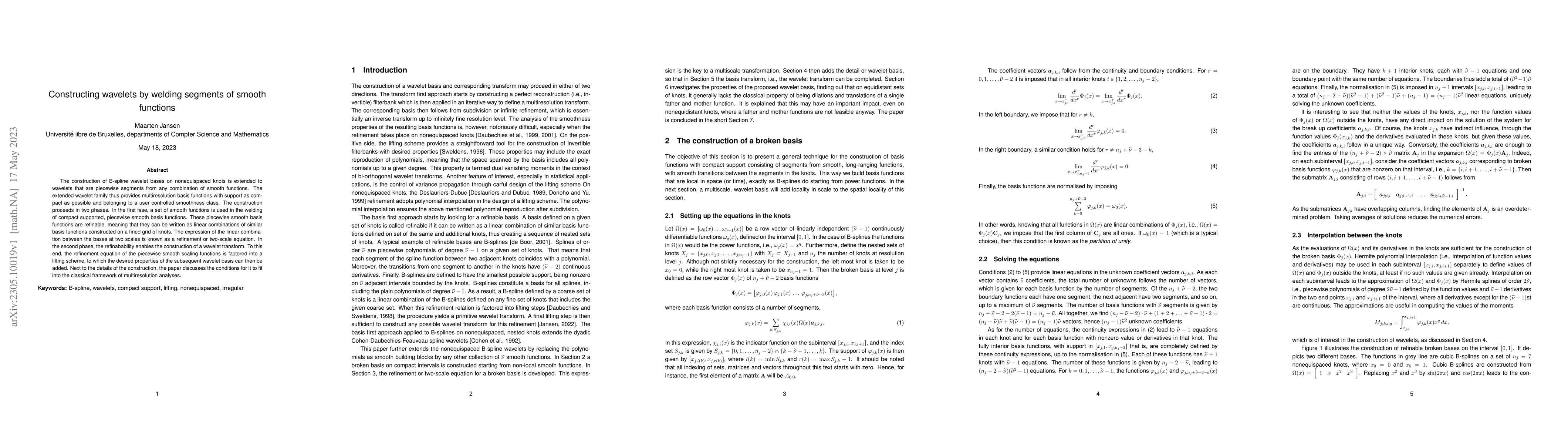 Thumbnail for Constructing wavelets by welding segments of smooth functions