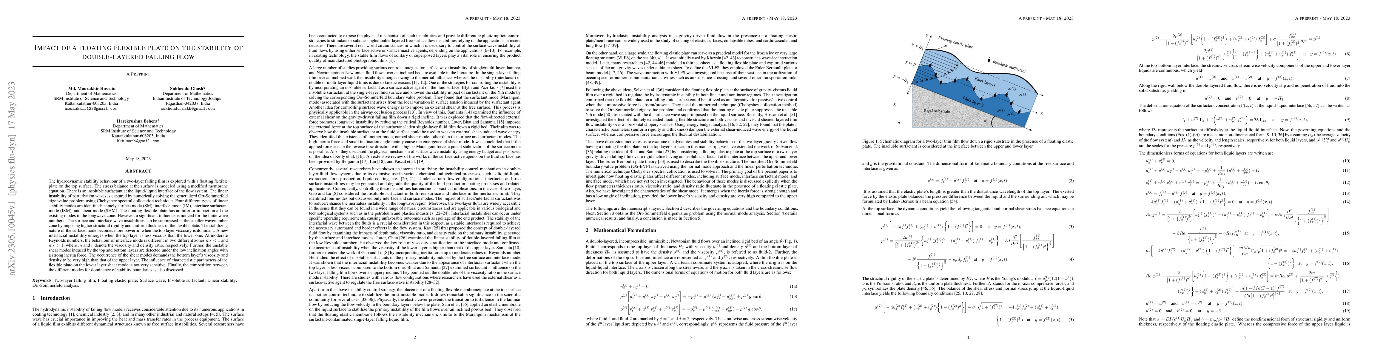 Thumbnail for Impact of a floating flexible plate on the stability of double-layered
  falling flow