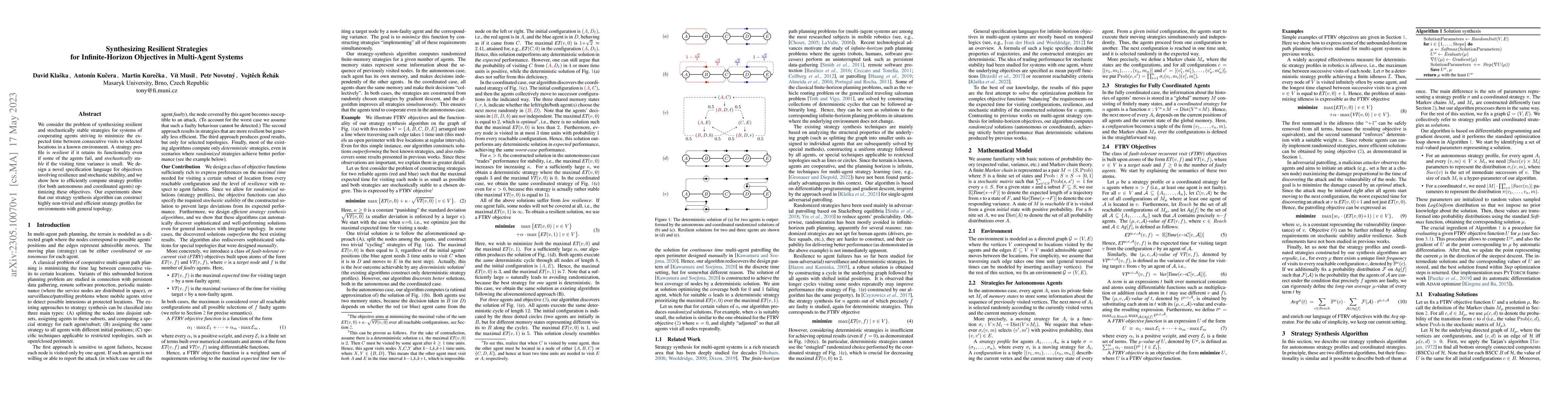 Thumbnail for Synthesizing Resilient Strategies for Infinite-Horizon Objectives in
  Multi-Agent Systems
