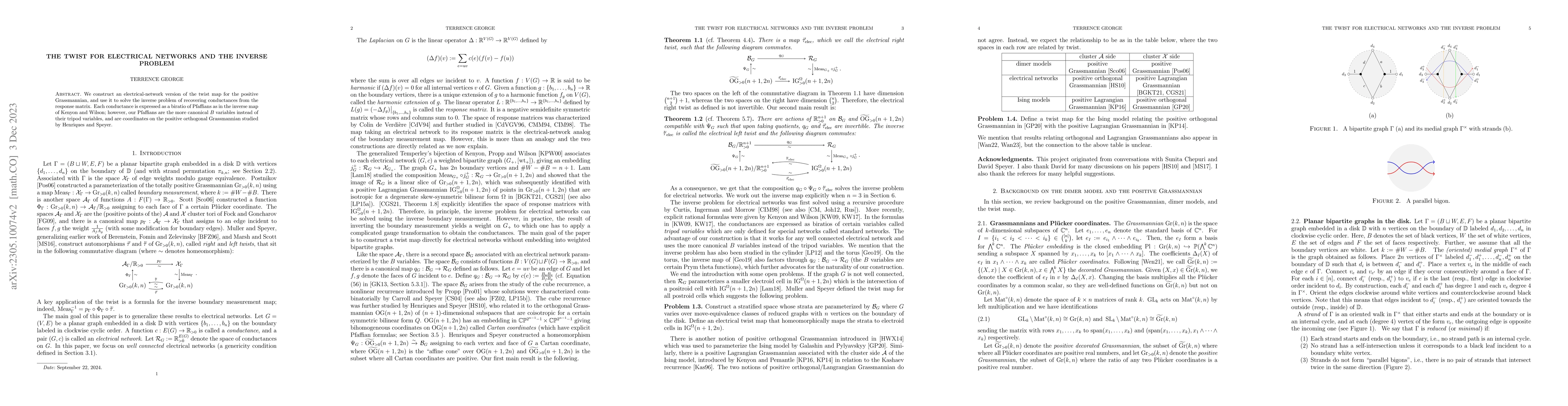 Thumbnail for The twist for electrical networks and the inverse problem