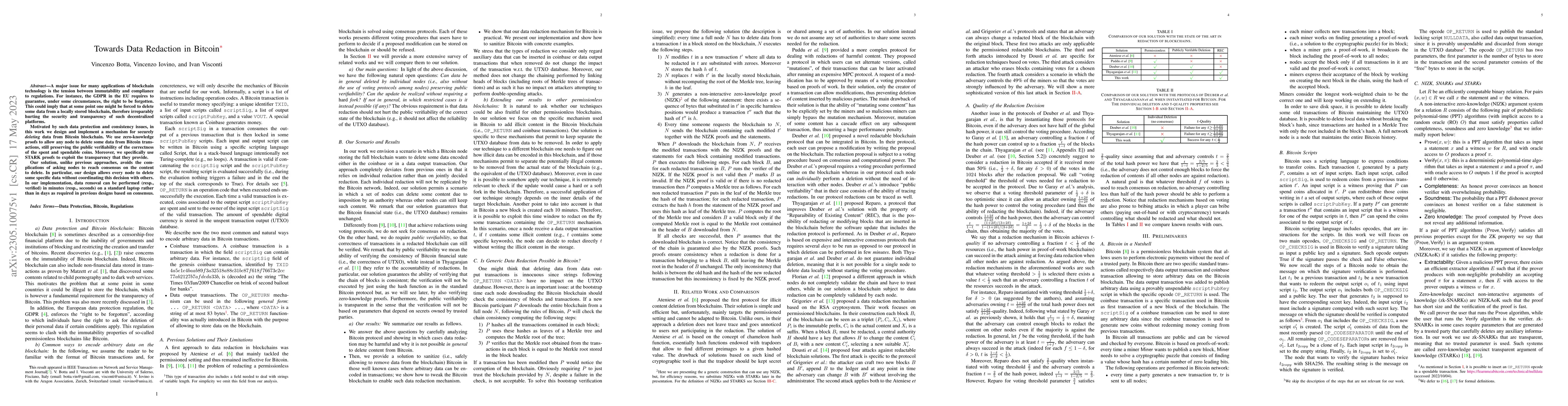 Thumbnail for Towards Data Redaction in Bitcoin