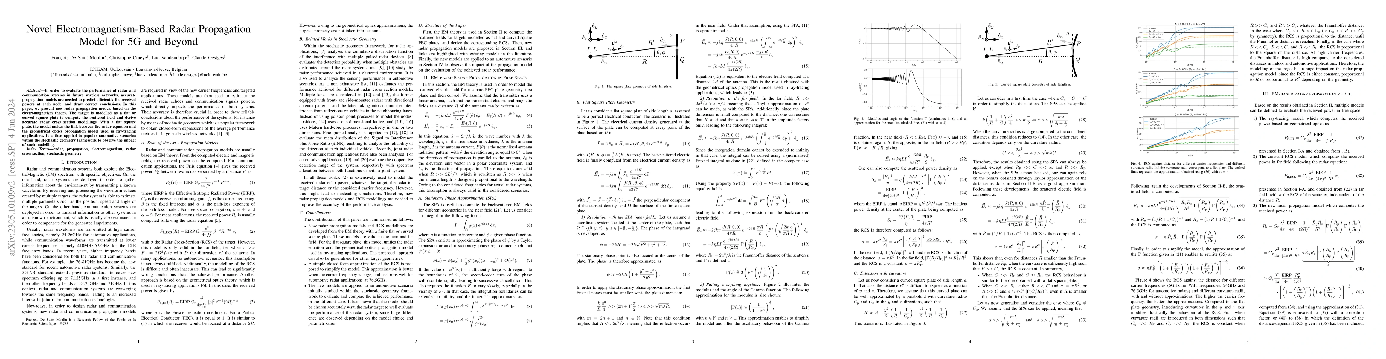 Thumbnail for Novel Electromagnetism-Based Radar Propagation Model for 5G and Beyond