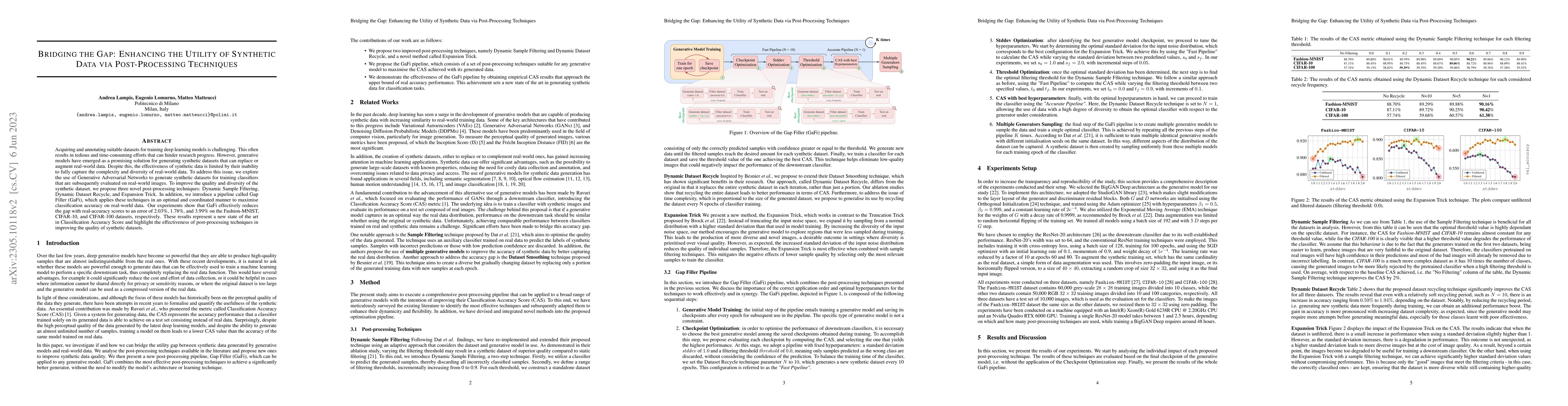 Thumbnail for Bridging the Gap: Enhancing the Utility of Synthetic Data via
  Post-Processing Techniques