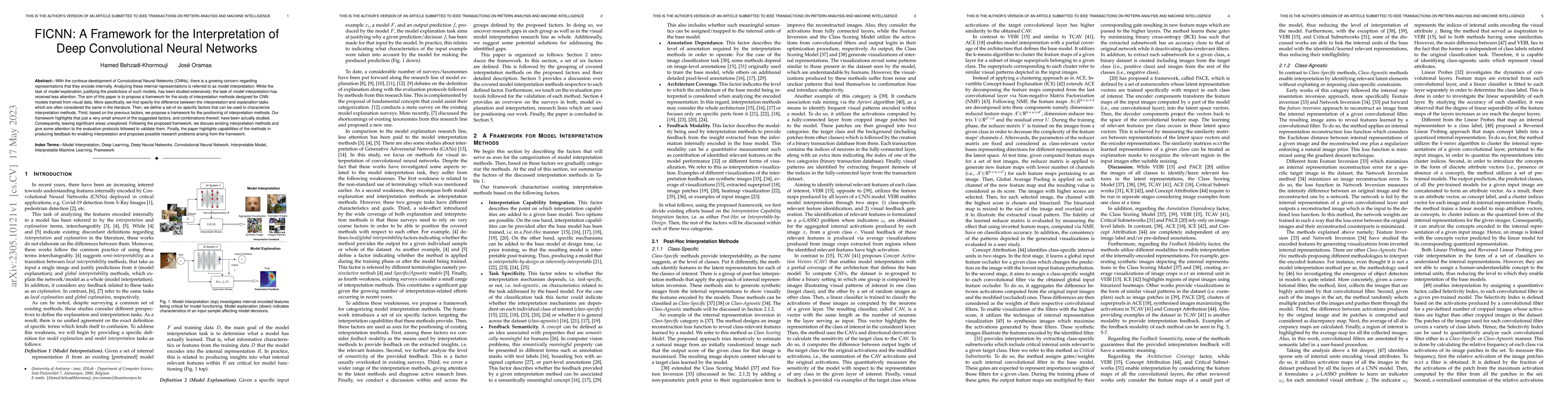 Thumbnail for FICNN: A Framework for the Interpretation of Deep Convolutional Neural
  Networks