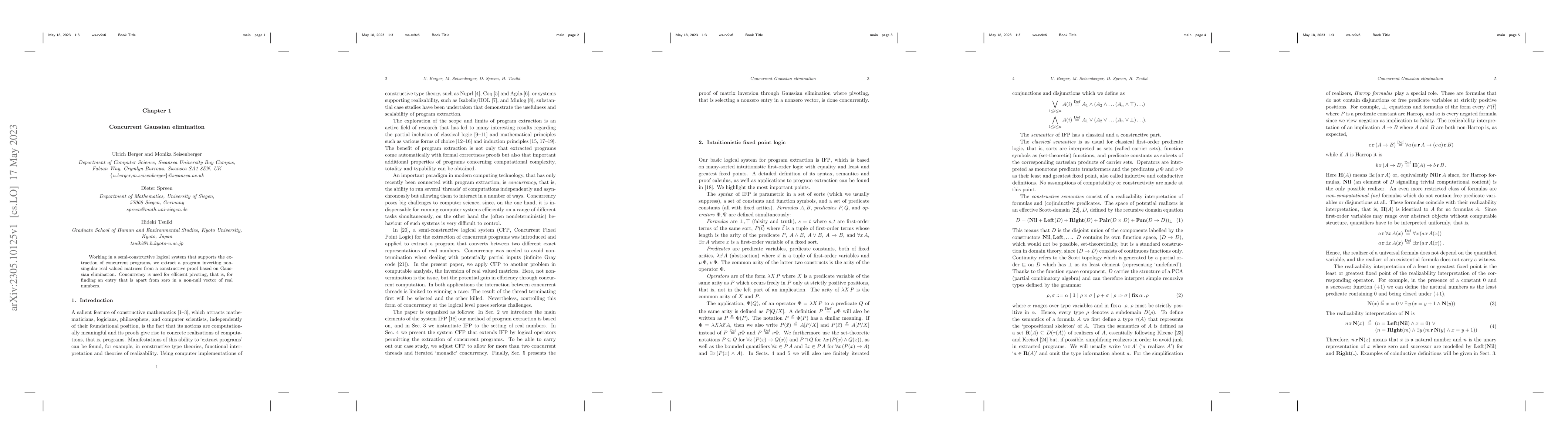 Thumbnail for Concurrent Gaussian elimination
