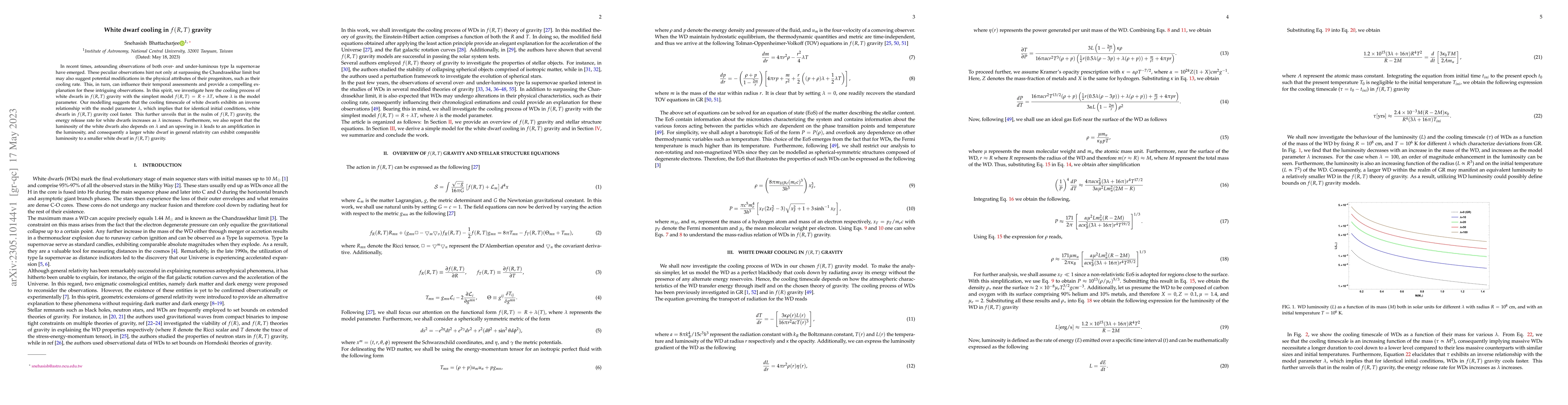 Thumbnail for White dwarf cooling in $f(R,T)$ gravity
