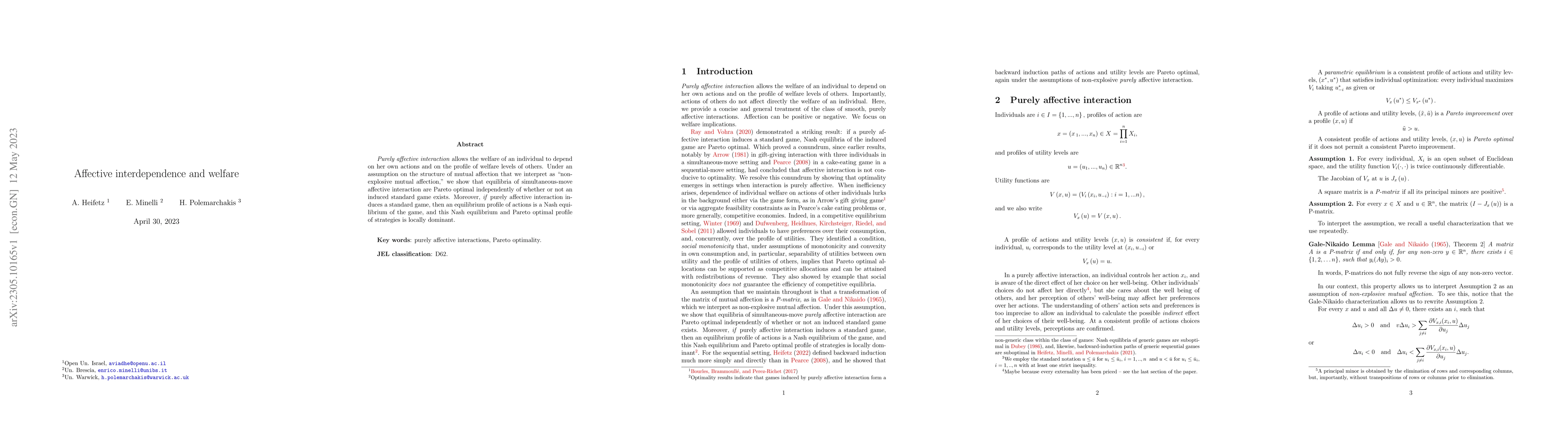 Thumbnail for Affective interdependence and welfare