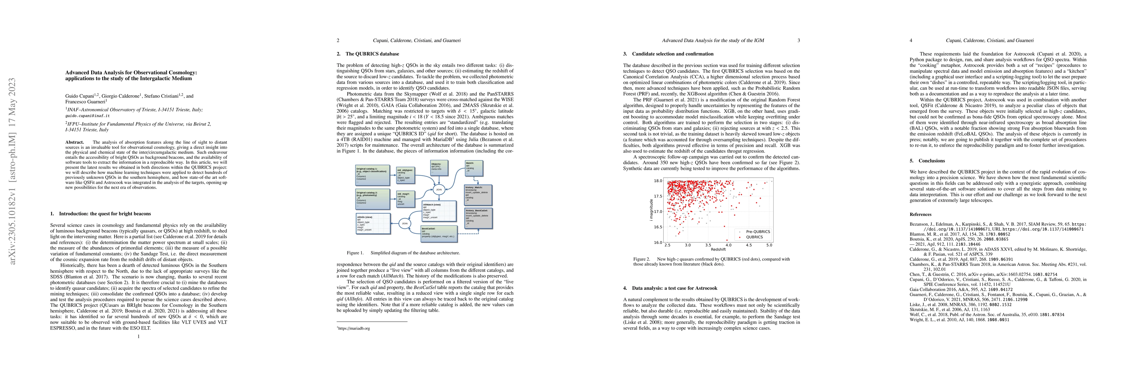 Thumbnail for Advanced Data Analysis for Observational Cosmology: applications to the
  study of the Intergalactic Medium
