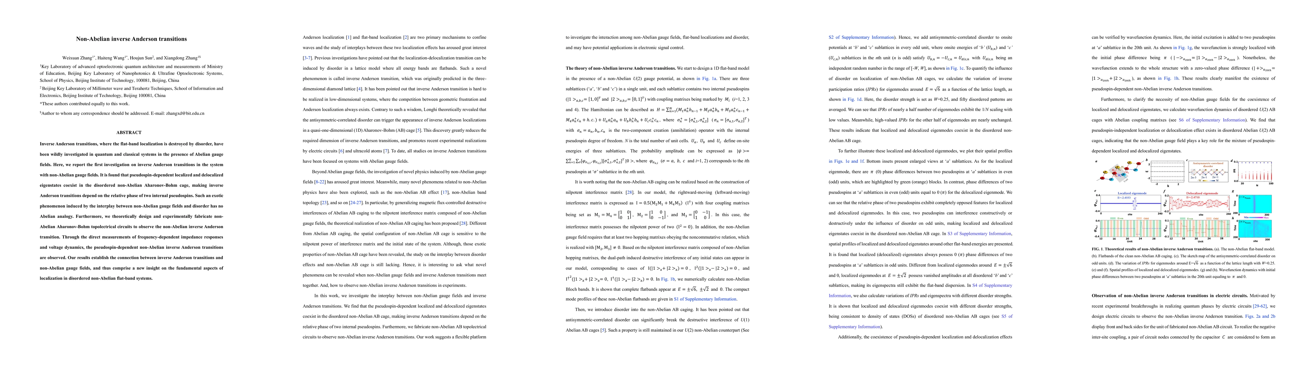 Thumbnail for Non-Abelian inverse Anderson transitions
