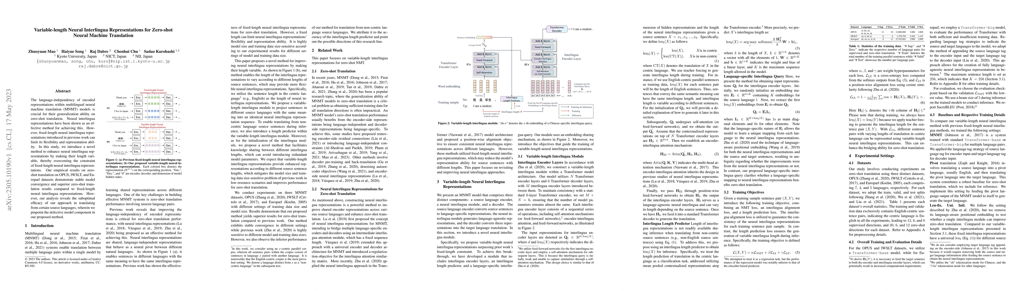 Thumbnail for Variable-length Neural Interlingua Representations for Zero-shot Neural
  Machine Translation