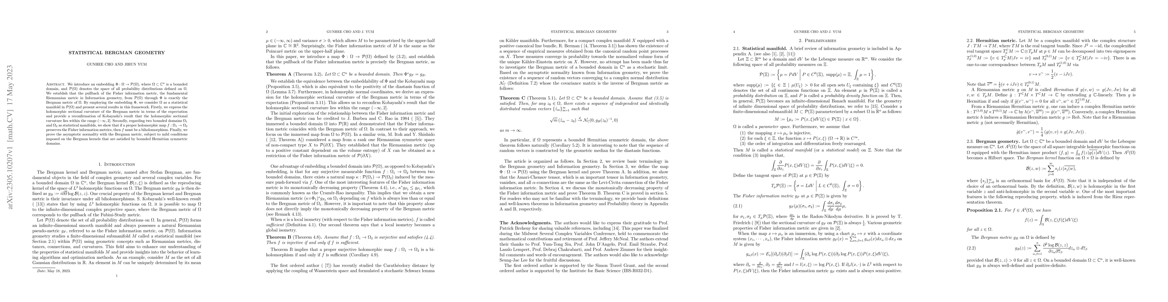 Thumbnail for Statistical Bergman geometry