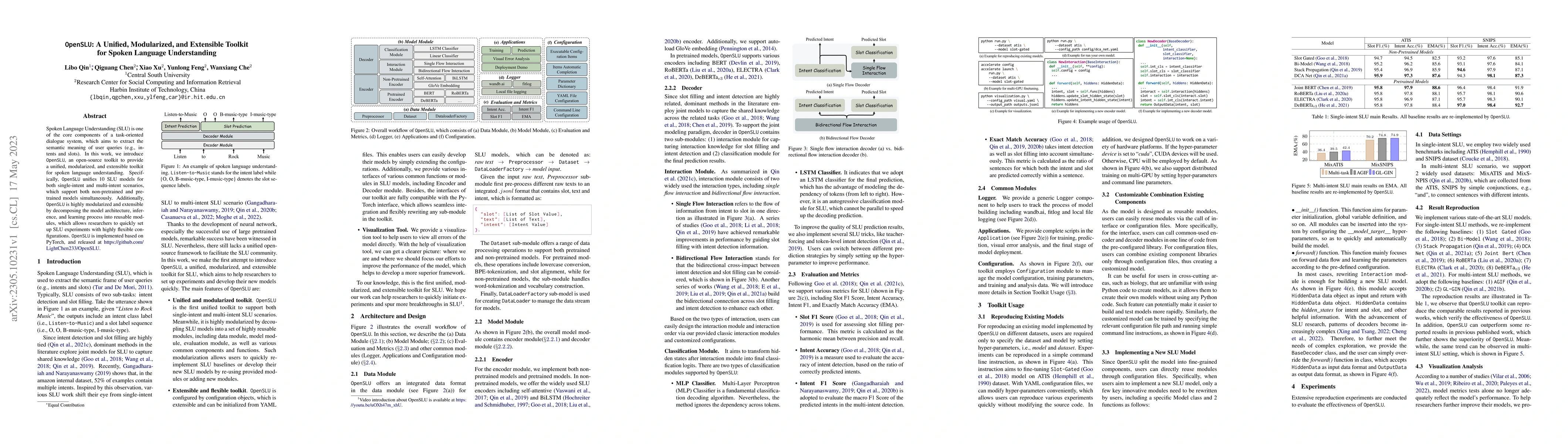 Thumbnail for OpenSLU: A Unified, Modularized, and Extensible Toolkit for Spoken
  Language Understanding