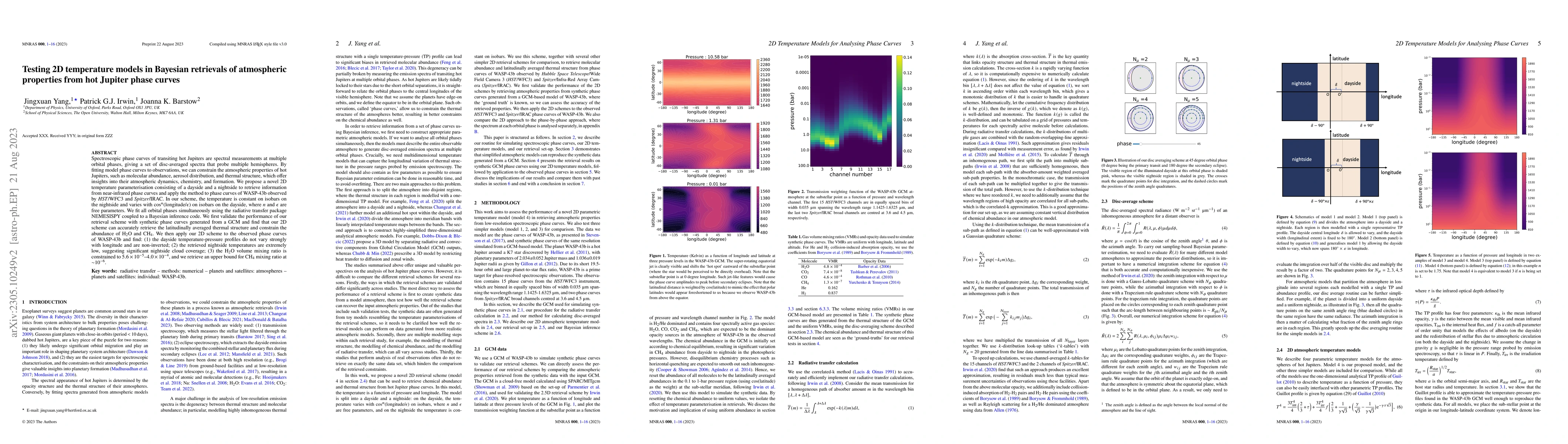 Thumbnail for Testing 2D temperature models in Bayesian retrievals of atmospheric
  properties from hot Jupiter phase curves