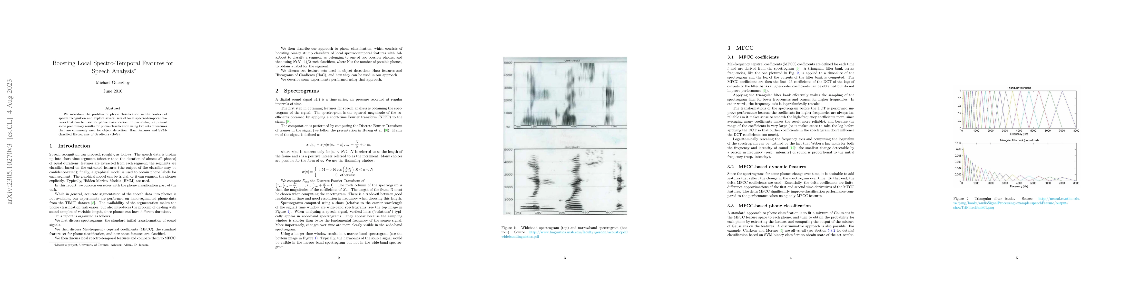Thumbnail for Boosting Local Spectro-Temporal Features for Speech Analysis