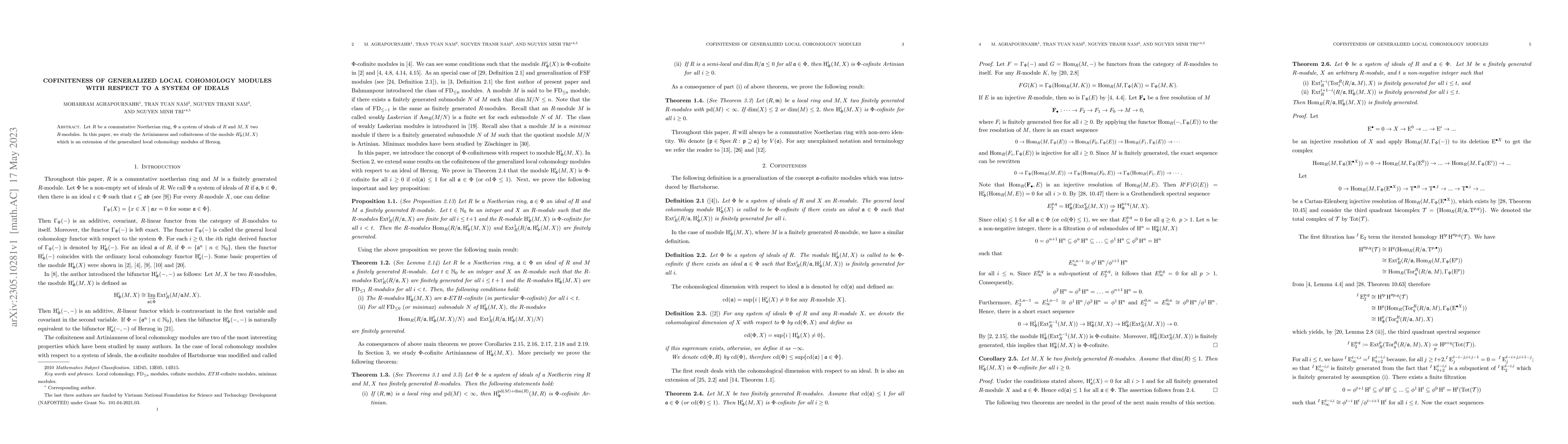 Thumbnail for Cofiniteness of generalized loca cohomology modules with respect to a
  system of ideals