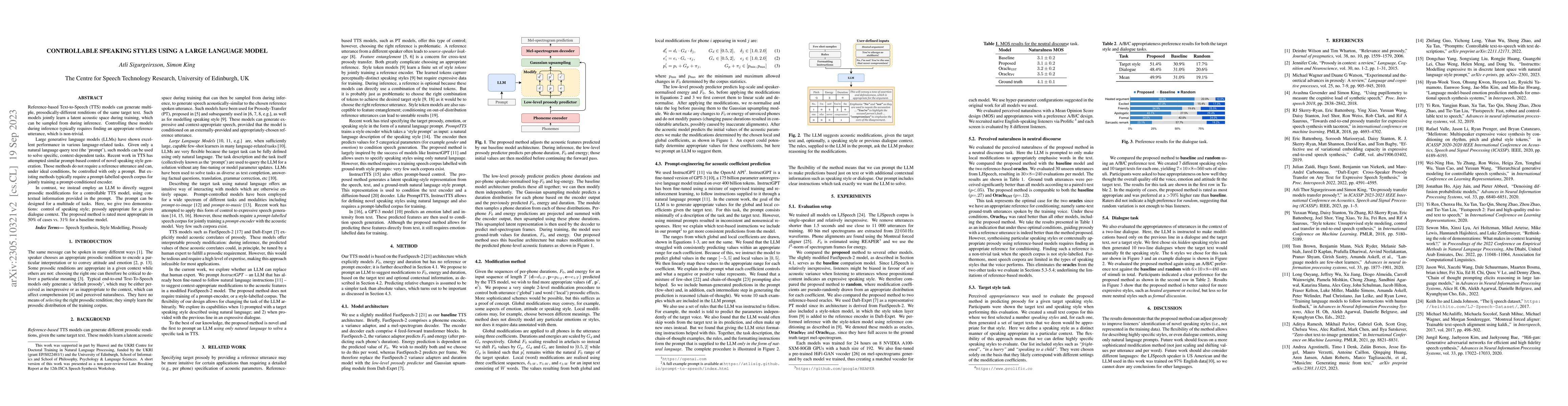 Thumbnail for Controllable Speaking Styles Using a Large Language Model