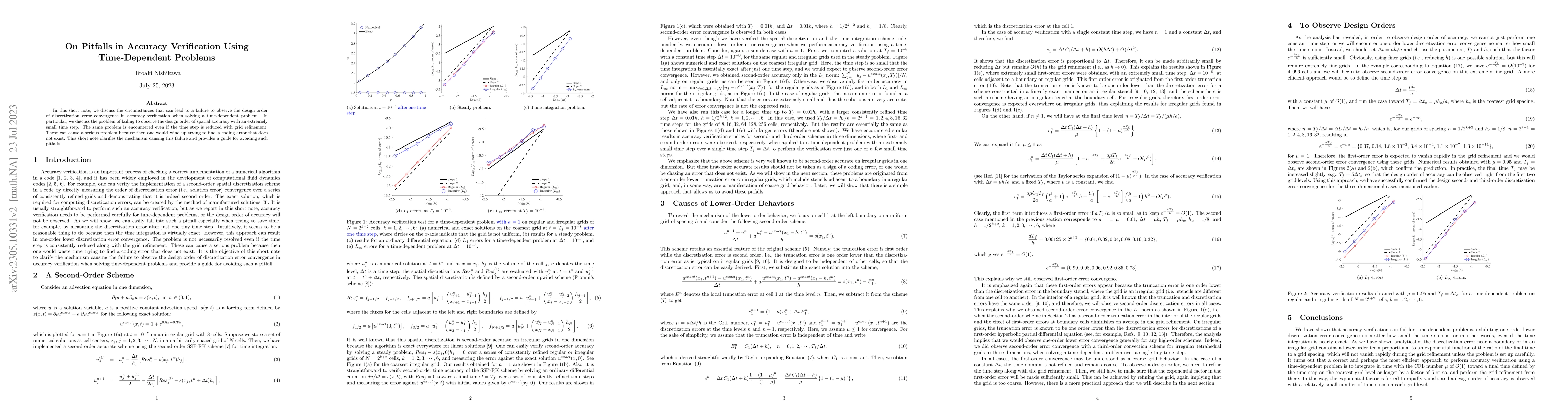 Thumbnail for On Pitfalls in Accuracy Verification Using Time-Dependent Problems