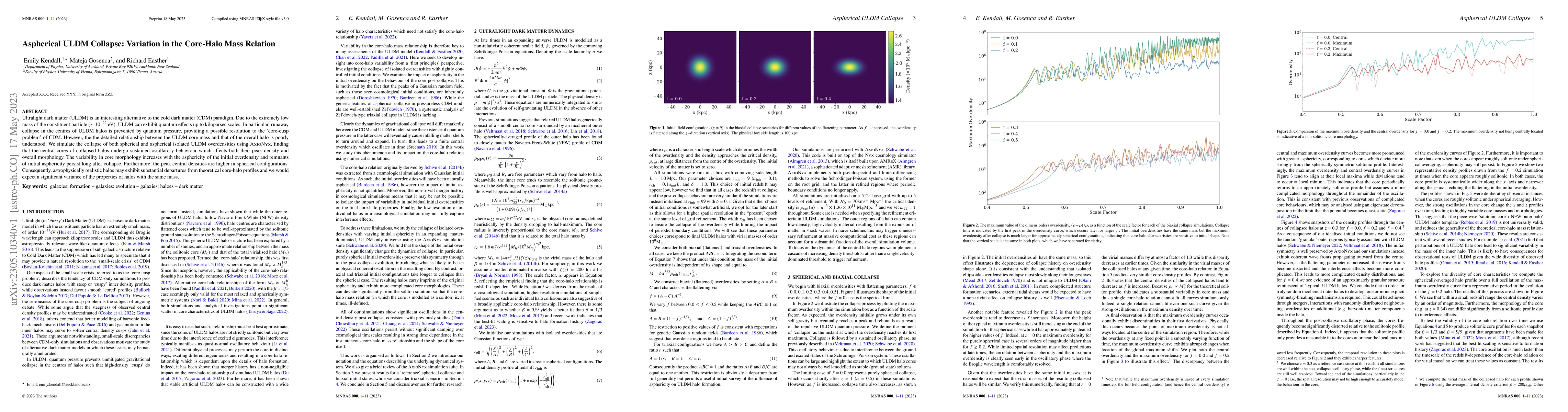 Thumbnail for Aspherical ULDM Collapse: Variation in the Core-Halo Mass Relation