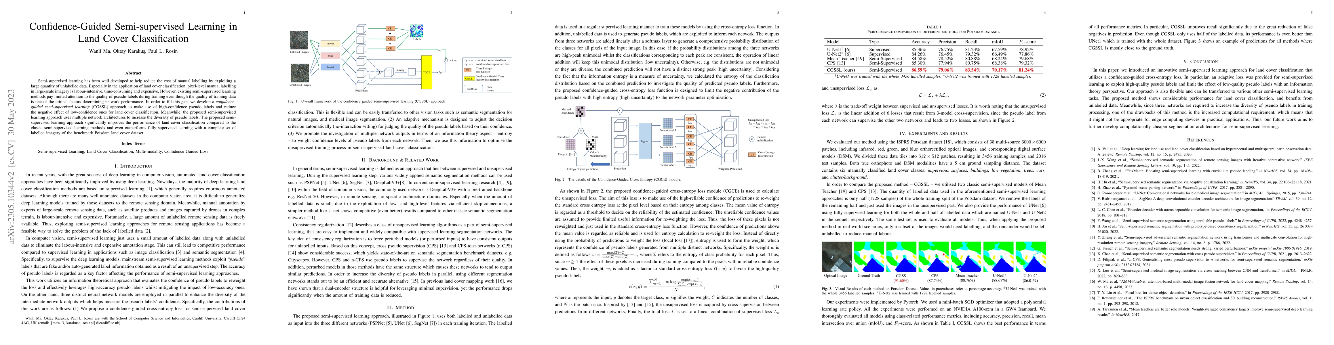 Thumbnail for Confidence-Guided Semi-supervised Learning in Land Cover Classification