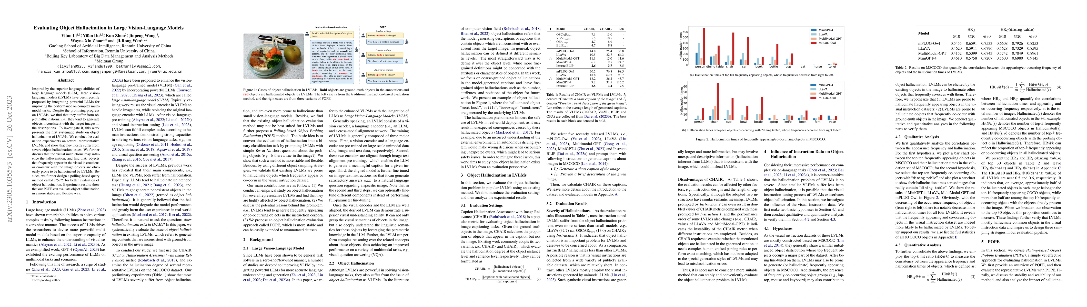 Thumbnail for Evaluating Object Hallucination in Large Vision-Language Models